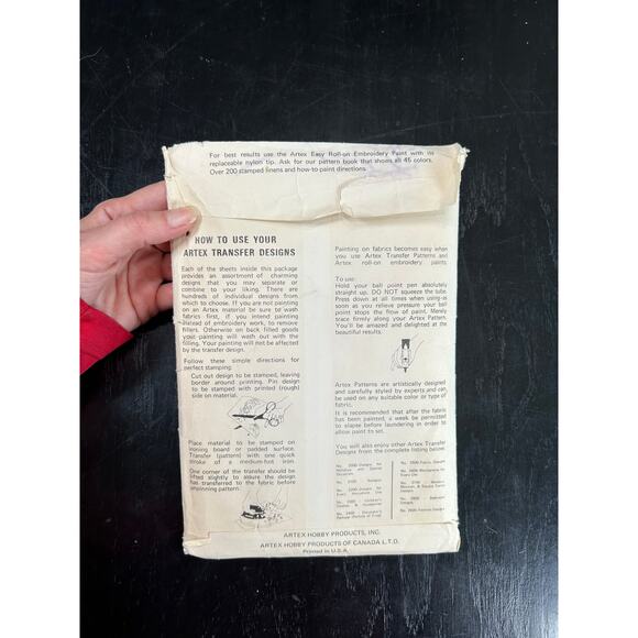 Artex- Vtg Decorators Pack Iron On Decorating Designs Transfers- No 2400- Used - Picture 3 of 6